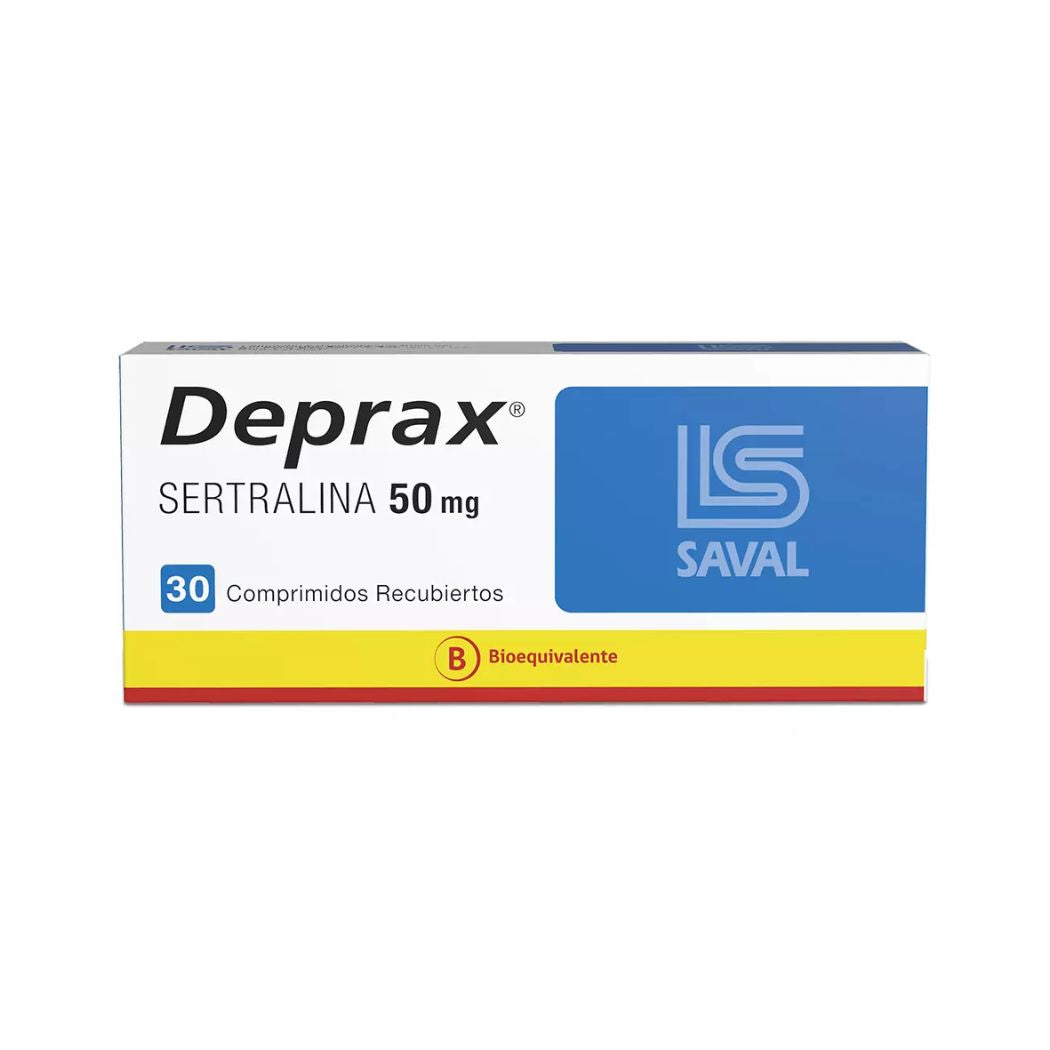 Deprax (B) Sertralina 50 mg 30 Comprimidos Recubiertos