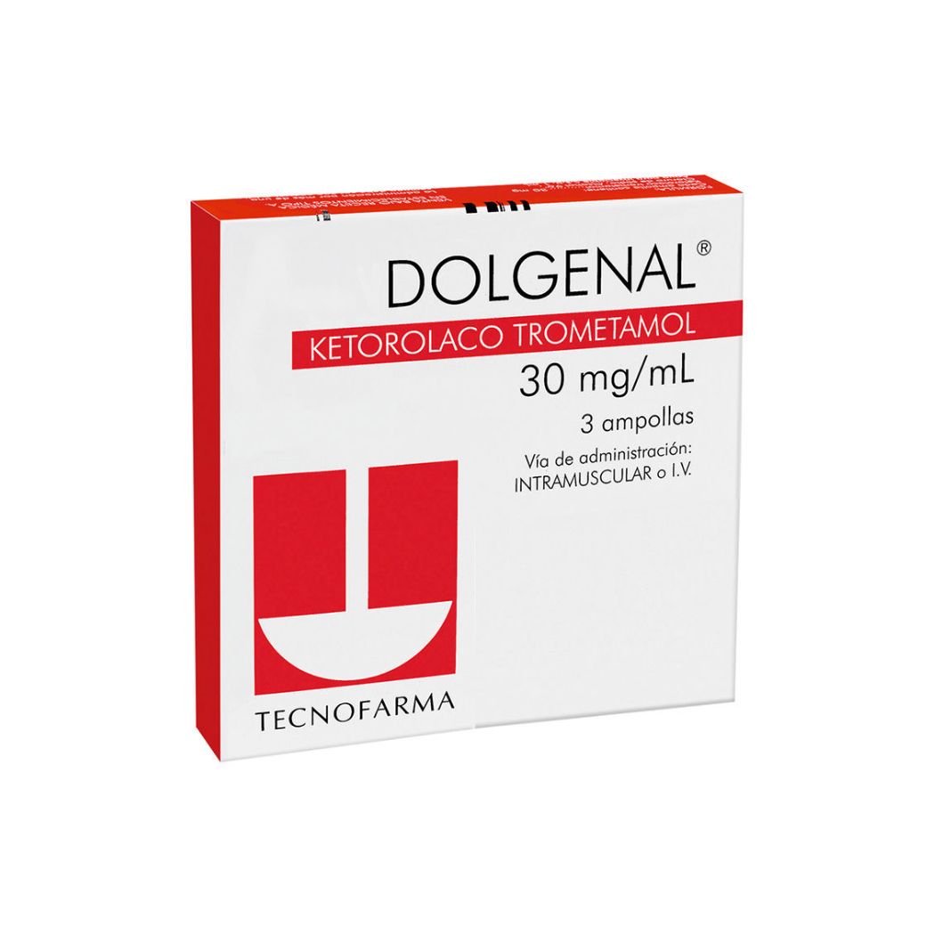 Dolgenal Ketorolaco Trometamol 30mg/ml 3 Ampollas