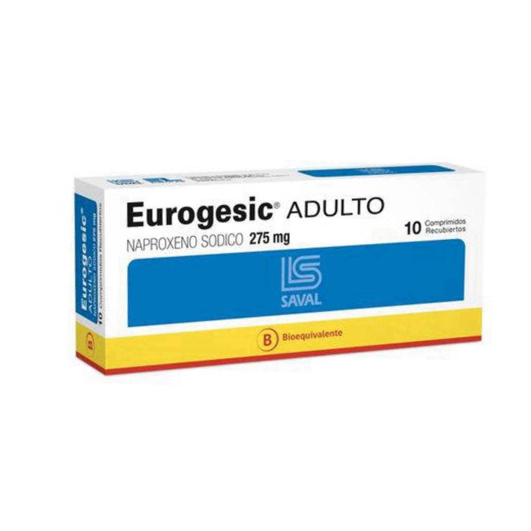 Eurogesic Adulto (B) Naproxeno 275 mg 10 Comprimidos