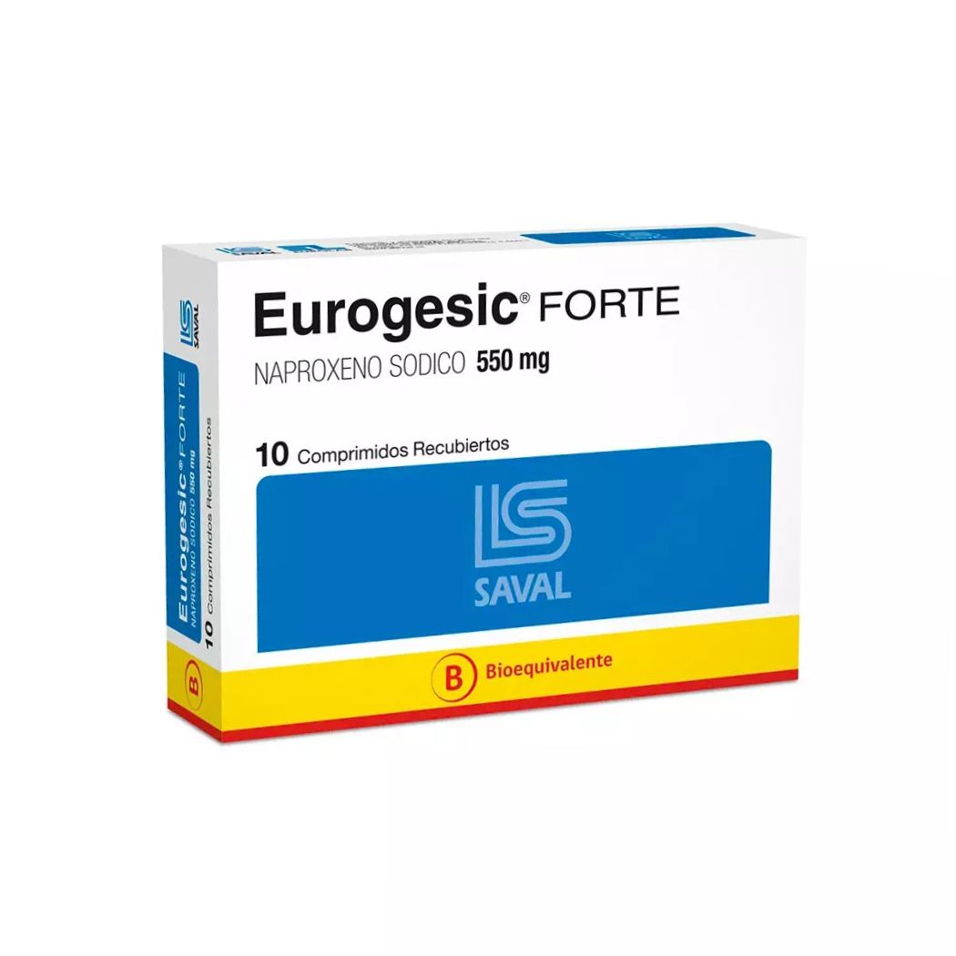 Eurogesic Forte (B) Naproxeno 550 mg 10 Comprimidos Recubiertos