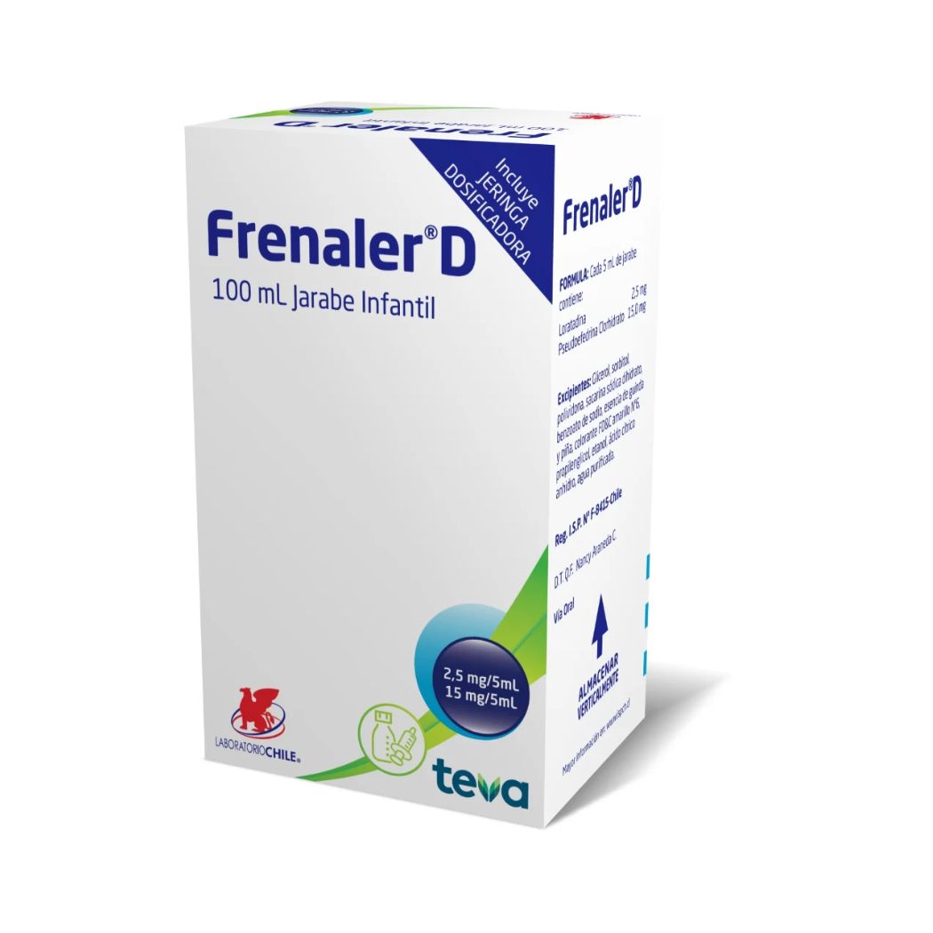 Frenaler-D Loratadina/Pseudoefedrina 2,5mg/15mg Jarabe Infantil 100 ml