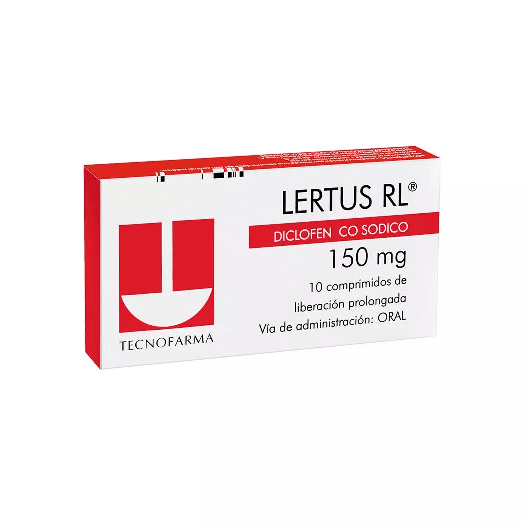 Lertus RL Diclofenaco Sódico 150 mg 10 Comprimidos Prolongados