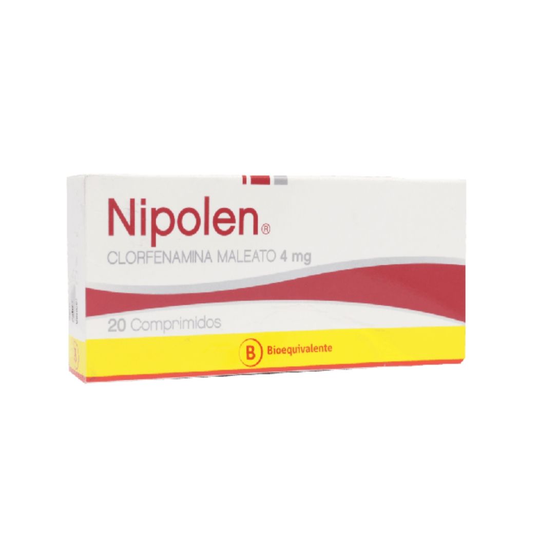 Nipolen (B) Clorfenamina 4 mg 20 Comprimidos