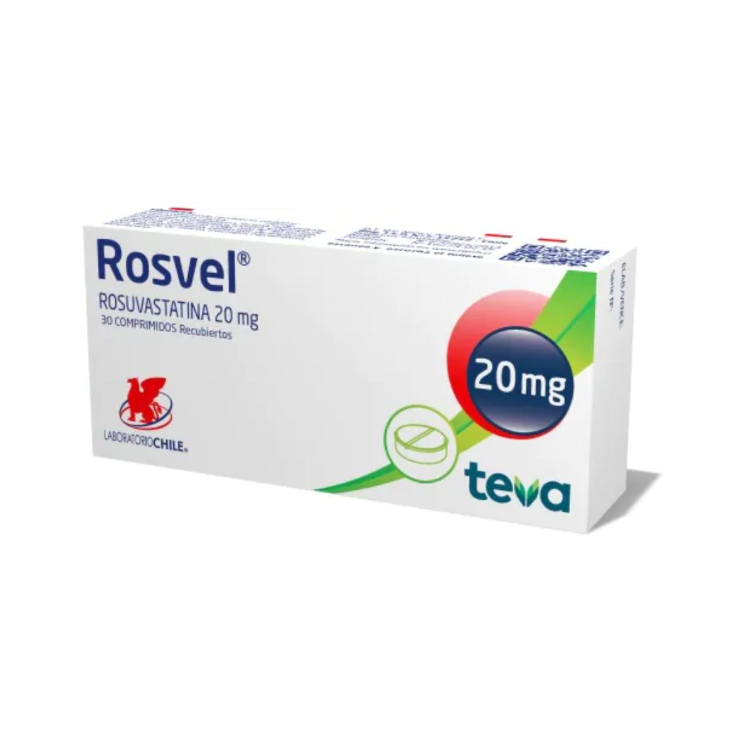 Rosvel (B) Rosuvastatina 20 mg 30 Comprimidos Recubiertos