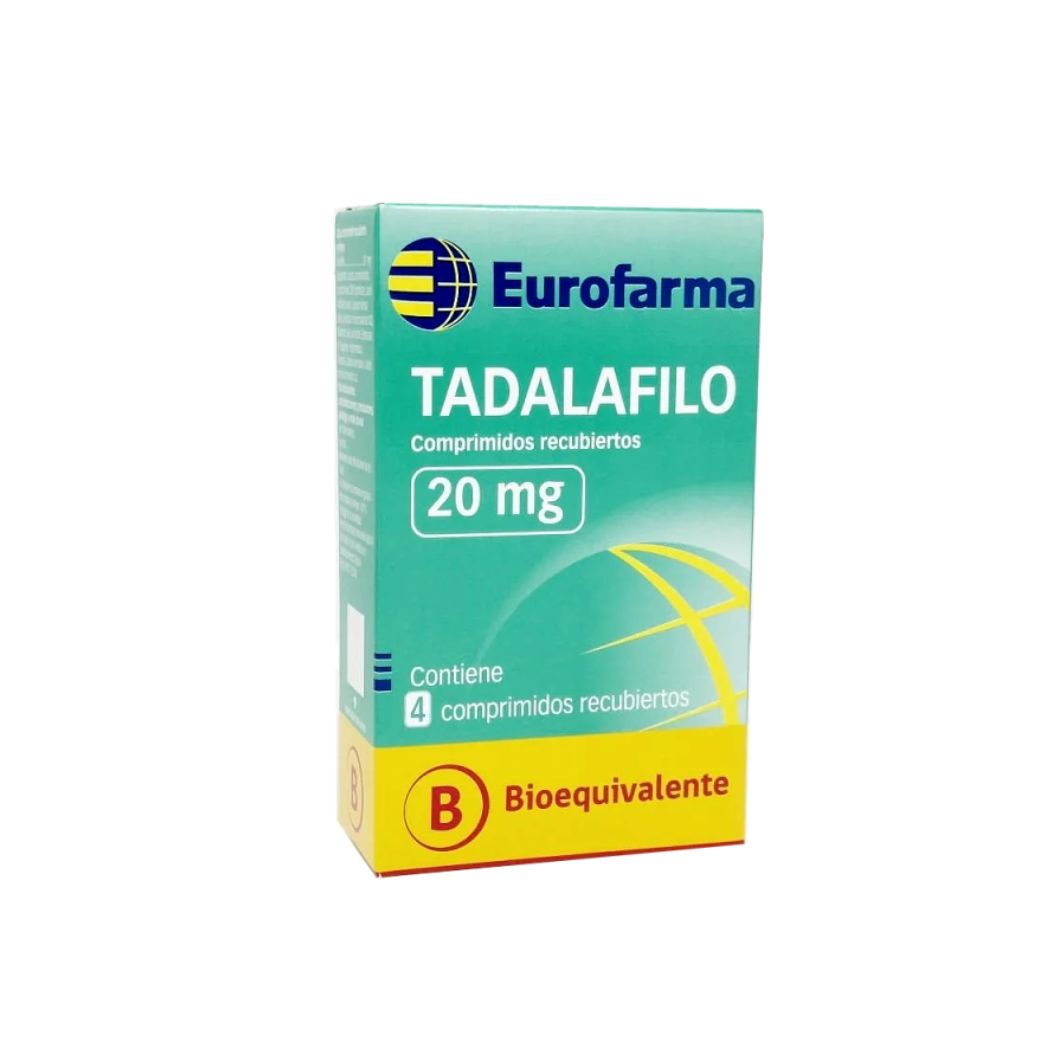 Tadalafilo (B) 20 mg 4 Comprimidos Recubiertos