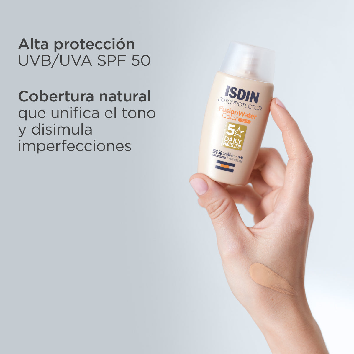 Isdin Fotoprotector Fusion Water SPF+50 Color Light 50 ml