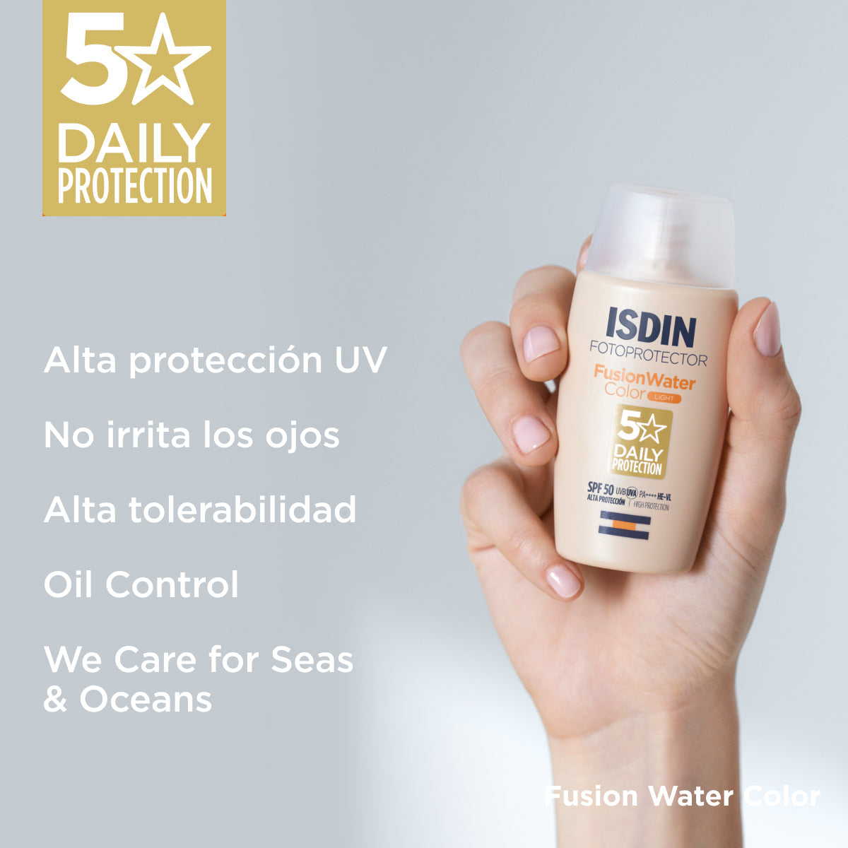Isdin Fotoprotector Fusion Water SPF+50 Color Light 50 ml
